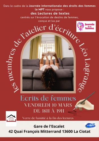 Affiche lectures atelier ecriture