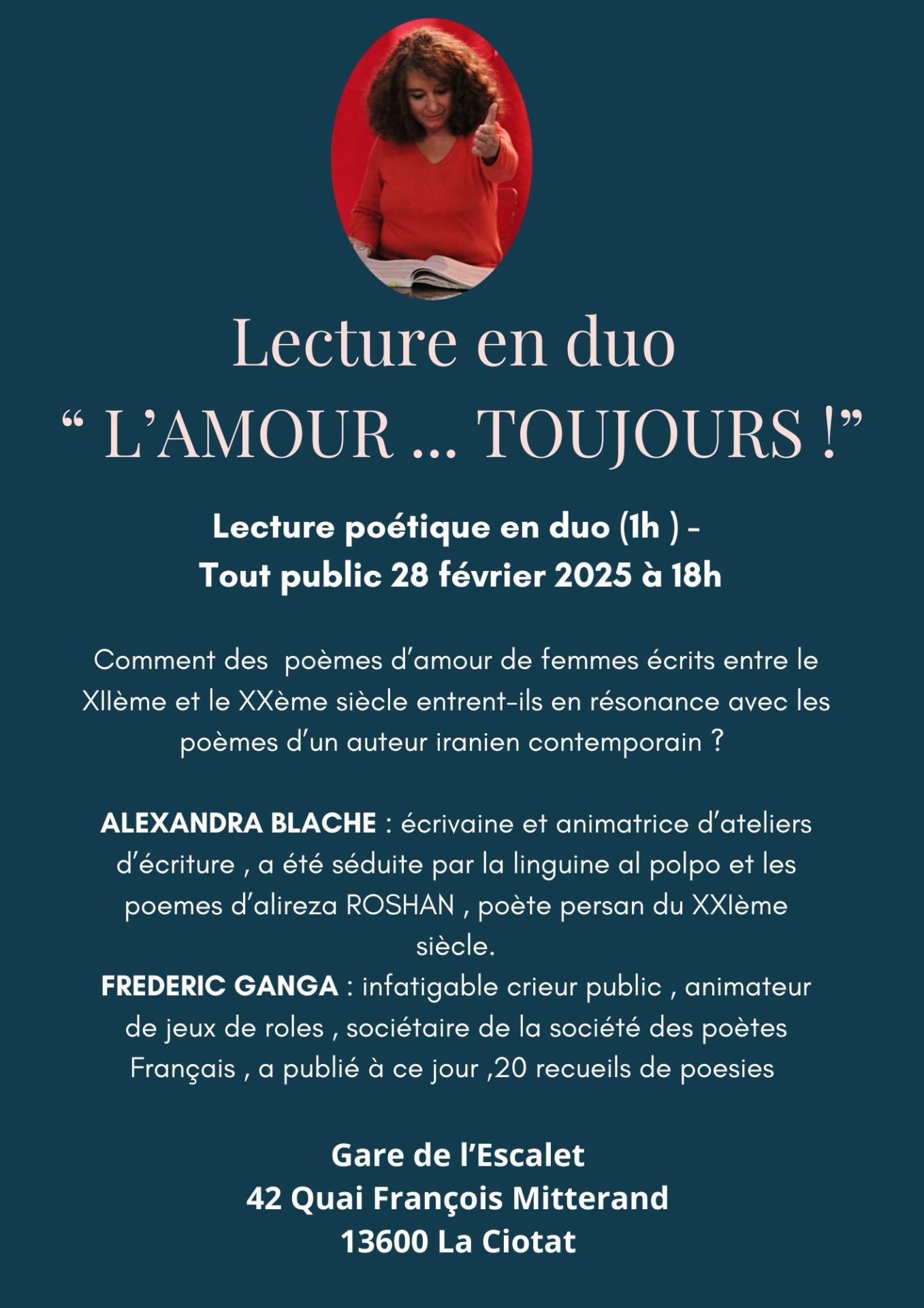 Lecture en duo l amour toujours